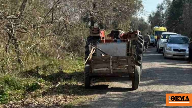 Ανατράπηκε τρακτέρ και εγκλώβισε τον οδηγό στα Χανιά