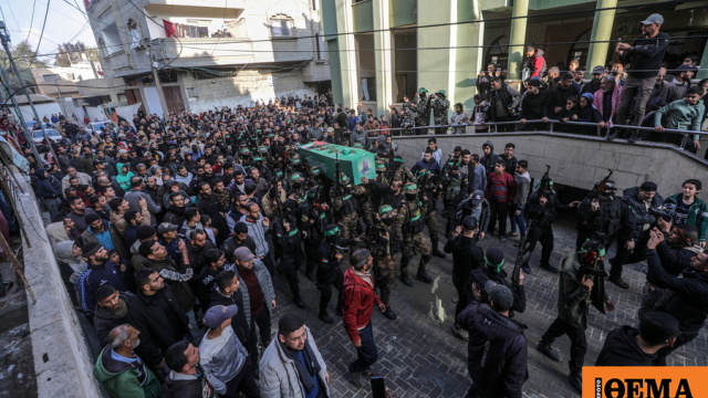 Πλήθος κόσμου στην κηδεία του Μαρουάν Ίσα, ηγετικού στελέχους της ένοπλης πτέρυγας της Χαμάς