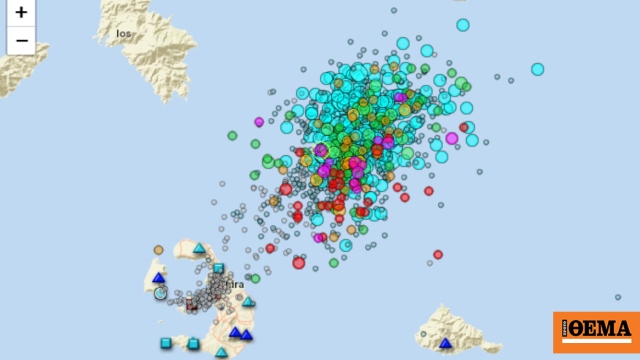 Συνολικά 95 σεισμοί καταγράφηκαν στις χθες Φεβρουαρίου στη ζώνη Σαντορίνης