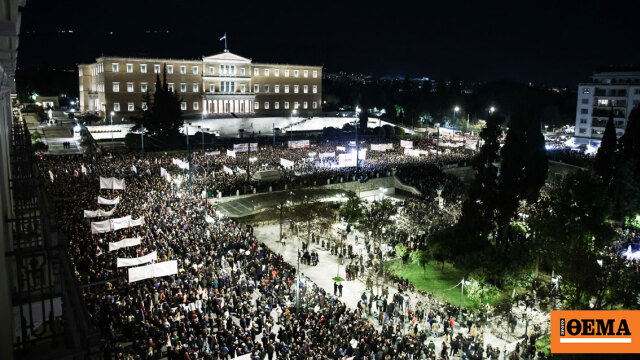 Μαζικές και οι χθεσινές συγκεντρώσεις για τα Τέμπη σε Αθήνα και Θεσσαλονίκη