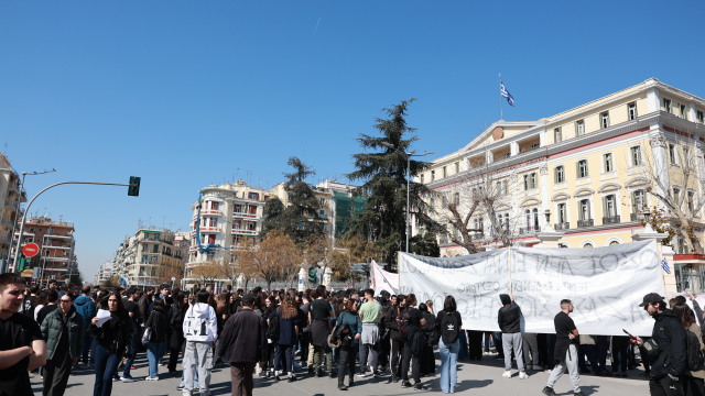 Θεσσαλονίκη: Συγκέντρωση και πορεία φοιτητών για τα Τέμπη